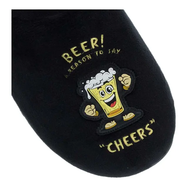 Parex Ανδρικές Παντόφλες Beer, Χρώμα Μαύρο 3