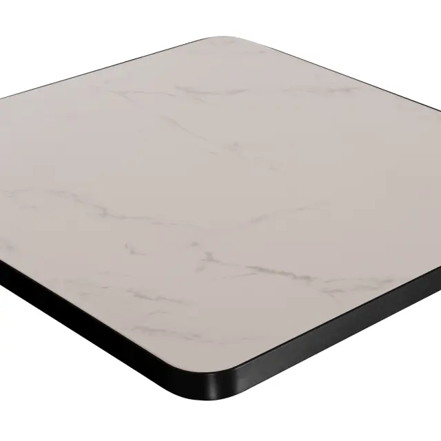 ΕΠΙΦΑΝΕΙΑ ΤΡΑΠΕΖΙΟΥ SINTERED STONE FB96655.02 WHITE MARBLE--ΠΛΑΙΣΙΟ ALU ΜΑΥΡΟ 80x80εκ. 3