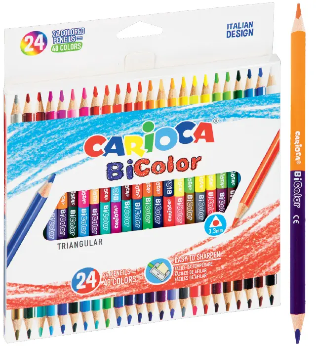 Carioca Ξυλομπογιές Bicolor Διπλές 24 χρώματα (43031)