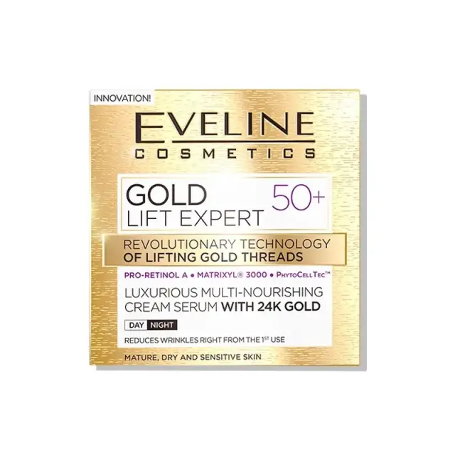 Eveline Κρέμα Προσώπου Gold Lift Expert 50+ 50ml