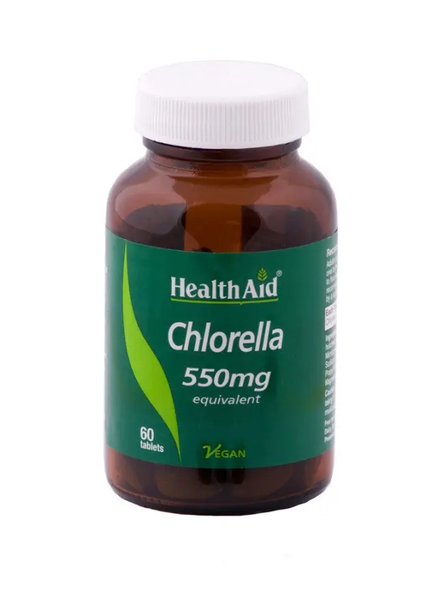 HEALTH AID Chlorella 550mg, Χλωρέλλα - Φυσική λήψη Βιταμίνης Β12, 60 tabs