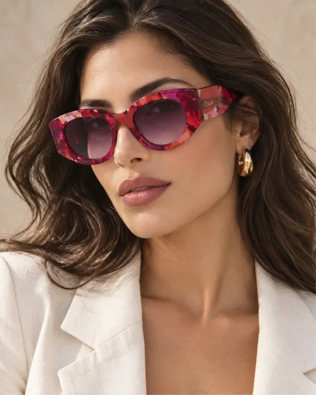 Chloé CH0251S 007 Γυναικεία Γυαλιά Ηλίου Κόκκινα/Μωβ - 51 mm 2