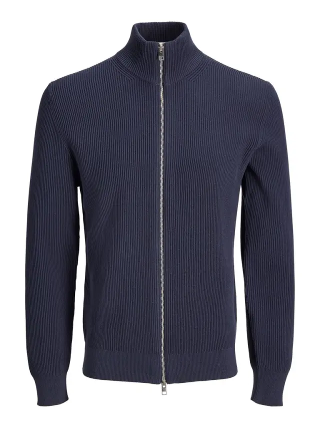 JJEPERFECT RIB KNIT FULL ZIP CARDIGAN SN - Night Sky