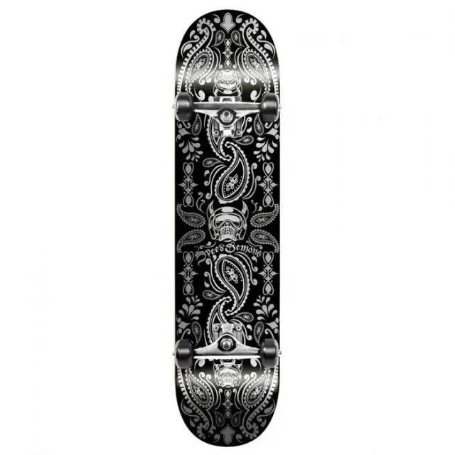 Speed Demons Bandana Complete Skateboard 8.25" - Black/Black