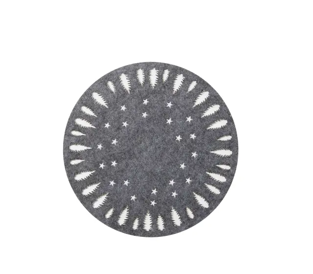Nef-Nef Homeware Σουπλά Snow Felt 2 τεμ. x D:35 Grey