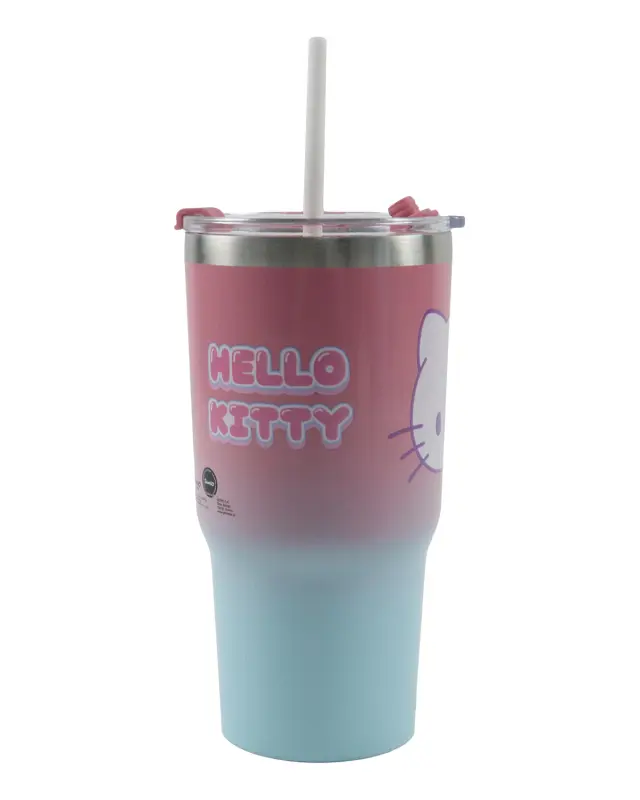 Ποτήρι θερμός με καλαμάκι Hello Kitty 520ml 3
