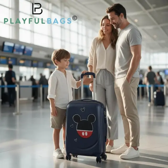 Παιδική Σκληρή Βαλίτσα Καμπίνας ABS με 4 Ρόδες PLAYFULBAGS PS901-20 55×36×21cm Ροζ Μονόκερος 2