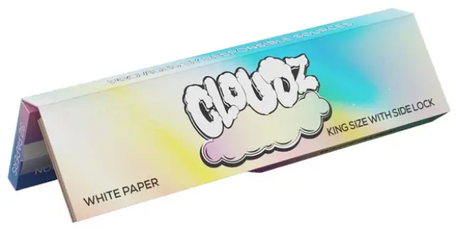 Cloudz Χαρτάκια Premium White - King Size Slim με Τζιβάνα 32φ.