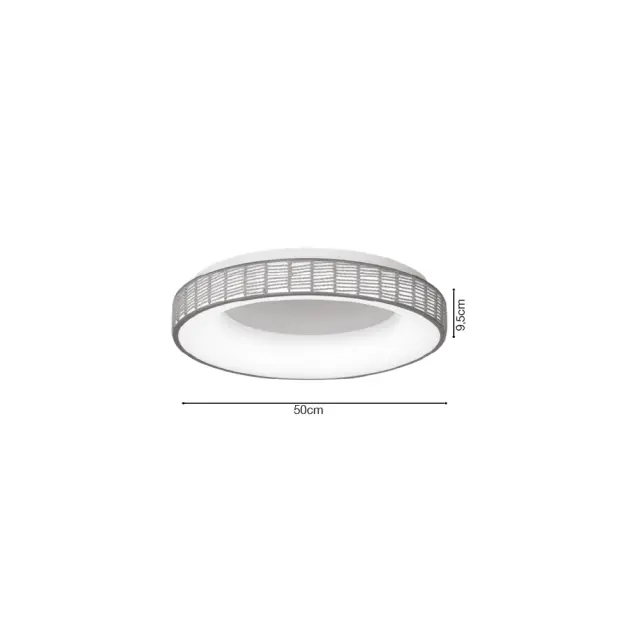 Inlight Πλαφονιέρα Οροφής LED από σχοινί 3CCT, 25W D:50x9,5cm (42042) 2