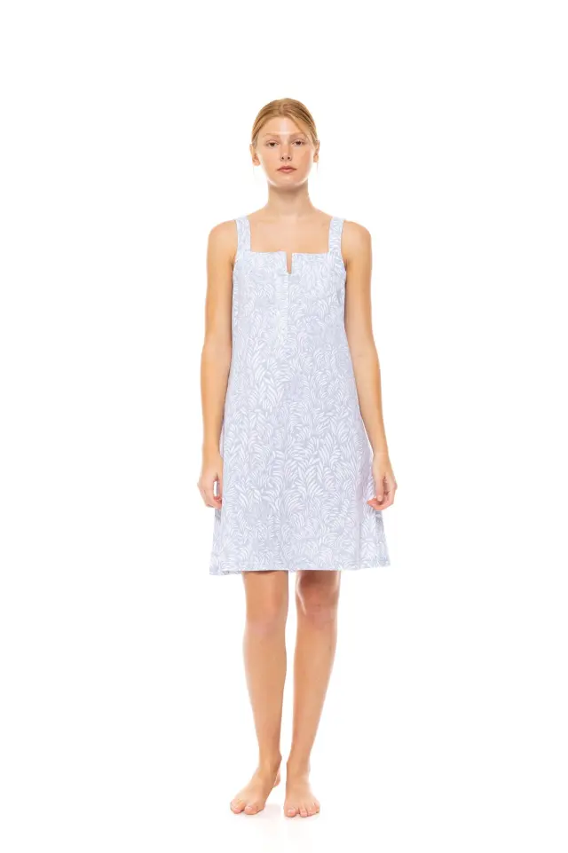 S1498 - Type - NIGHTGOWN ICE BLUE FLEUR