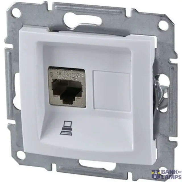 Sedna - single data outlet - RJ45 cat.5e UTP without frame white