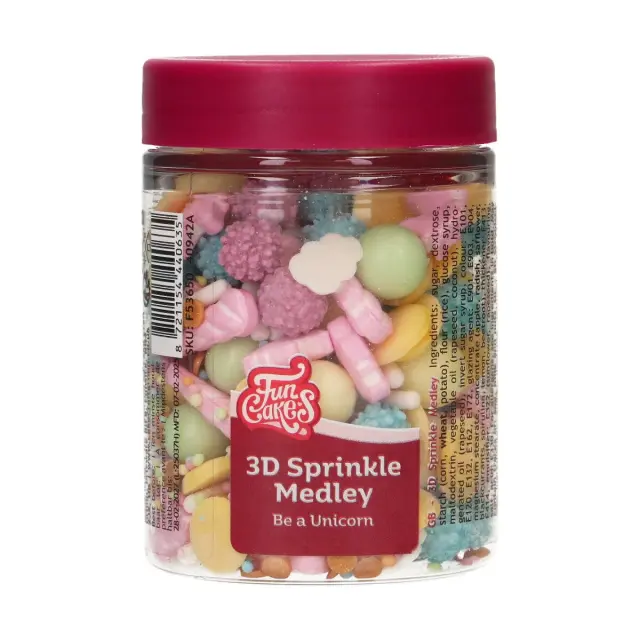 FunCakes 3D Sprinkle Medley - Μονόκερος - 70γρ.