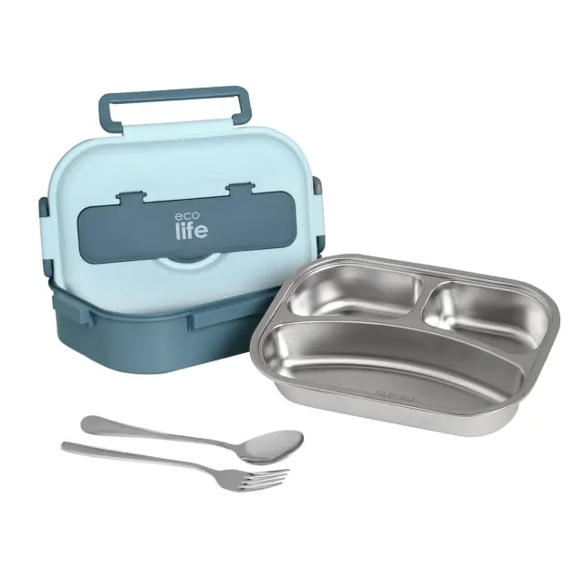 Ecolife Δοχείο Φαγητού Πλαστικό Σιέλ 1000ml Κατάλληλο για Φούρνο Μικροκυμάτων 33-FC-9092 3