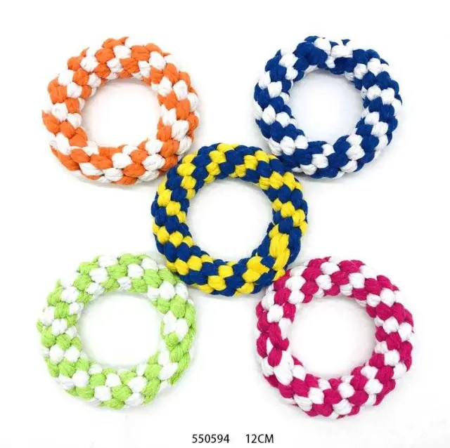 Παιχνίδι σκύλου κρίκος σχοινί - 12cm - 12pcs - 550594 2