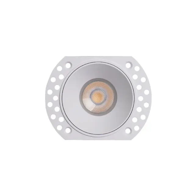 Hudi 03287/W Σποτ στρογγυλό σταθερό trimless IP65 ø10.6cm λευκό Άσπρο