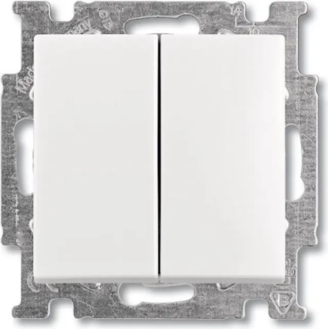 Διακόπτης διπλός αλέ-ρετούρ Basic55 Λευκό 13154