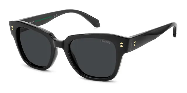 Polaroid Unisex Γυαλιά Ηλίου με Μαύρο Σκελετό και Μαύρο Φακό PLD6251/S/X 807/M9