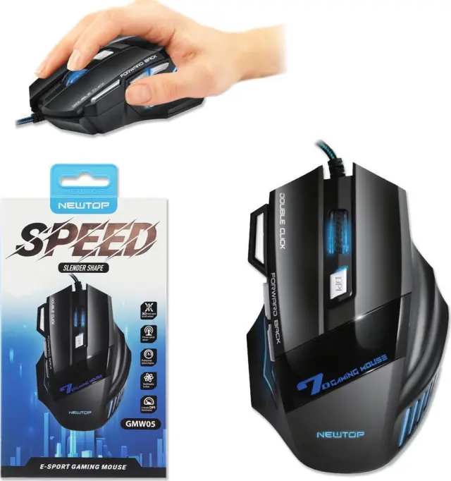 Newtop GMW05 Gaming Ποντίκι Μαύρο