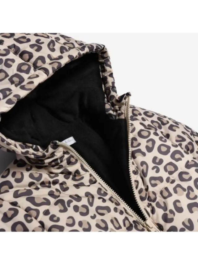 Funky Παιδικό Casual Μπουφάν με Κουκούλα Μπεζ Λεοπάρ 226-718112-1 3