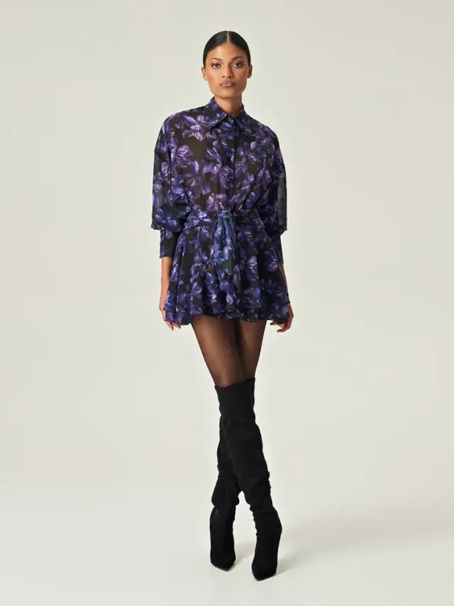 Midnight bloom mini skirt EVELEYA