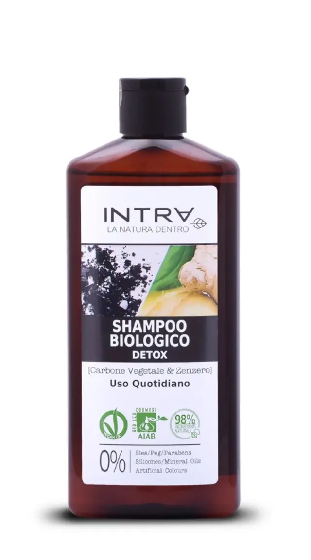 Intra Detox Shampoo Activated Charcoal & Ginger Σαμπουάν για Αποτοξίνωση, 250ml