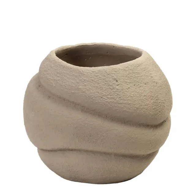 Βάζο m τσιμεντένιο καφέ 23,5x23,5x20cm Espiel RAH102