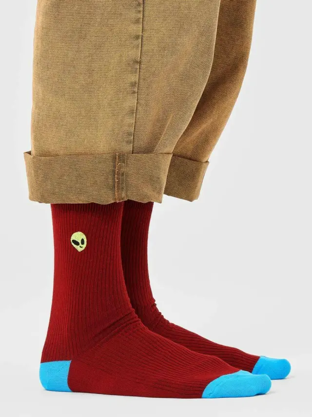 Κάλτσα Βαμβακερή με Σχέδια Alien HAPPY SOCKS - 36-40 2