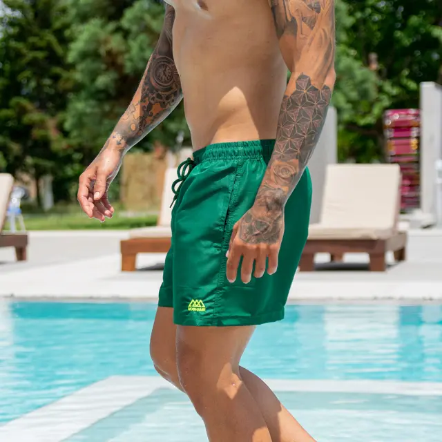 Μαγιό Noshame® Green Glossy με κέντημα - 692157 - XXL 3