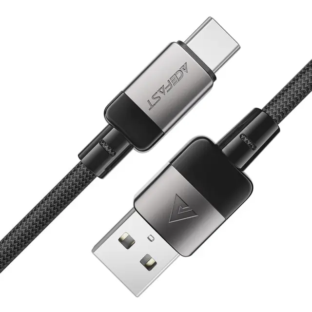 Καλώδιο Acefast C9-04 Μεταλλικό USB σε USB-C 3.0A Γρήγορη Φόρτιση Braided Μαύρο 1.2m