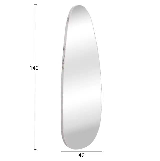ΚΑΘΡΕΠΤΗΣ ΤΟΙΧΟΥ FB94486.05 ΜΕ ΠΛΑΙΣΙΟ MDF ΣΕ WHITE MARBLE ΧΡΩΜΑ 49x140Υεκ. 2