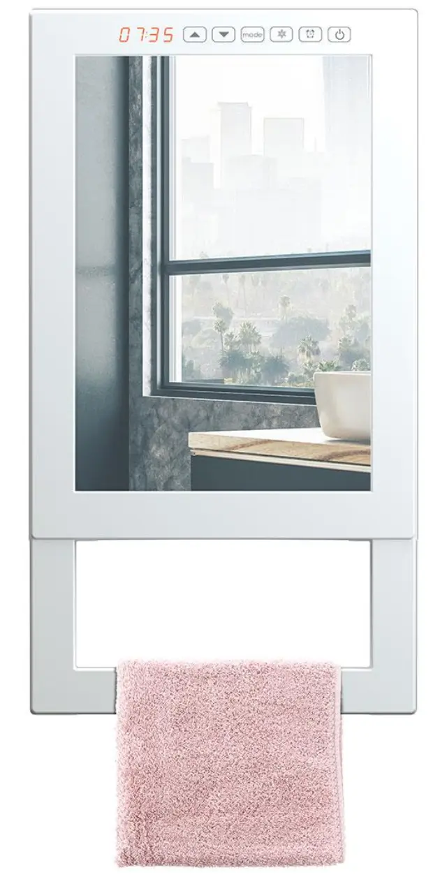 Radialight Quadro Visio 1800 Watt - Ψηφιακό Αερόθερμο Μπάνιου με Πρόσοψη Καθρέπτη 2