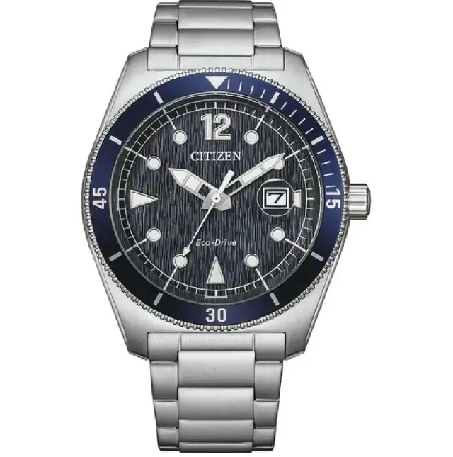 Citizen Sports EcoDrive Marine Men's Watch Silver Steel Bracelet AW1881-52L
