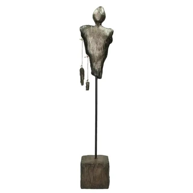 Διακοσμητικό Φιγούρα Μαύρο Polyresin 11.3x8.1x51.3cm