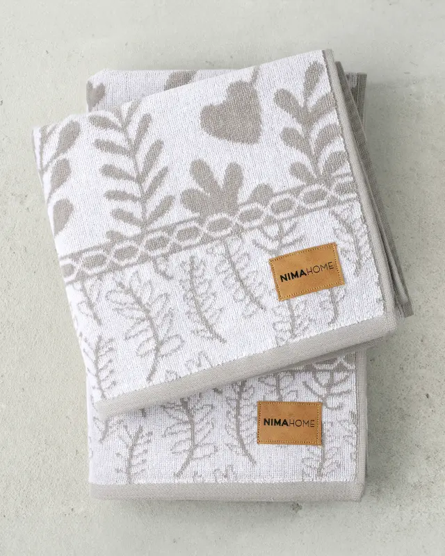 Πετσέτα Λουτρού 70x140 480gsm Nima Leaf Taupe 100% βαμβακερό