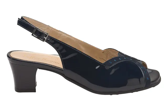 Soffice Sogno Πέδιλα με Τακούνι Γυναικείο δέρμα Nubuck/δέρμα λουστρίνι Μπλέ ASS/8021 BLU 3