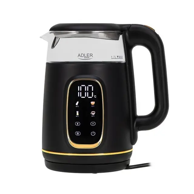 Adler Βραστήρας AD1305 1.7L 1850W Black / Gold (AD 1305 BG)