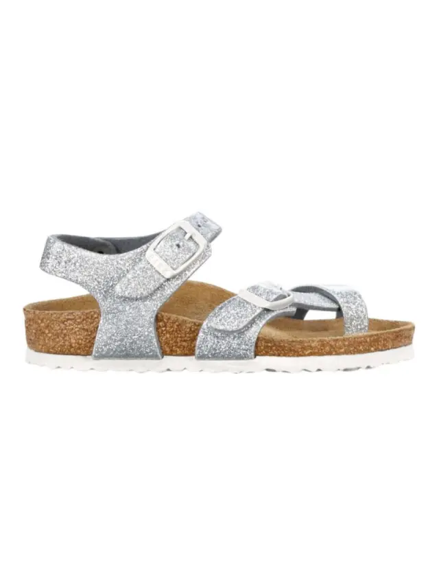 Birkenstock Πέδιλα Παιδικό Birko-Flor(ανθεκτικό υλικό της Birkenstock-επιτρέπει την επαφή με το νερό) Ασημί BIR/TAORMINA KIDS MAGIC 371553 SILVER - 25 3