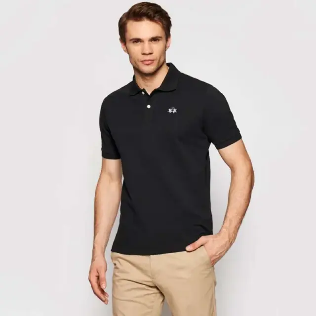T-Shirt Polo La Martina BPMP01PK031-NE09999 Μαύρο - XL