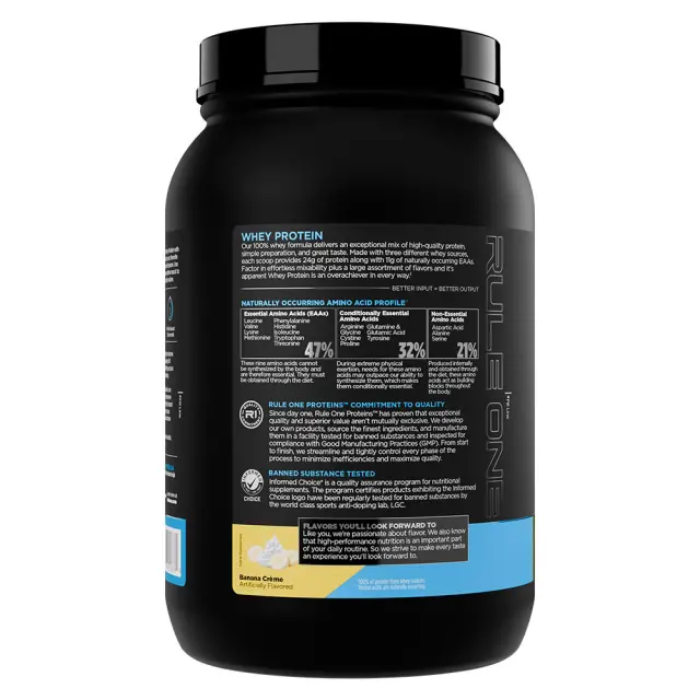 Rule1 Whey Protein Banana Cream, 2 lbs 3