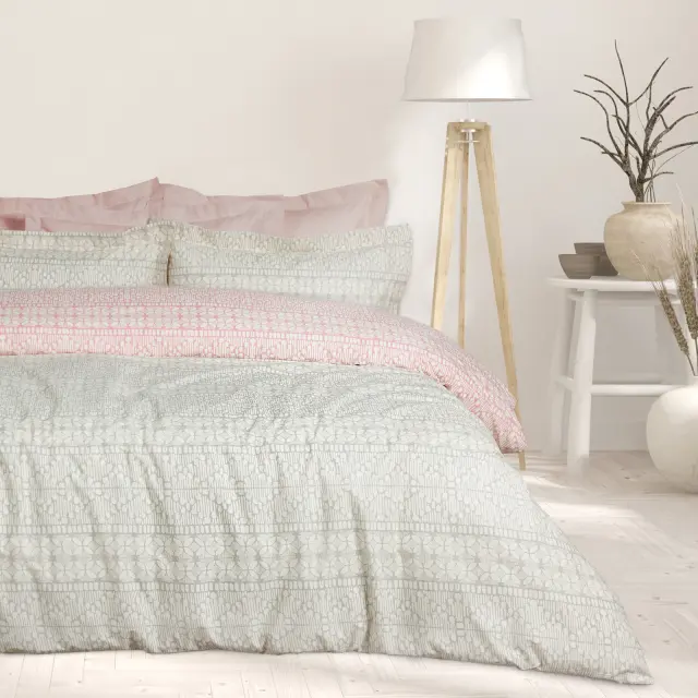 Σετ Σεντόνια 170x260 Μονά Happy Das Home 9674 Grey-Rose 100% βαμβακερόΧωρίς Λάστιχο