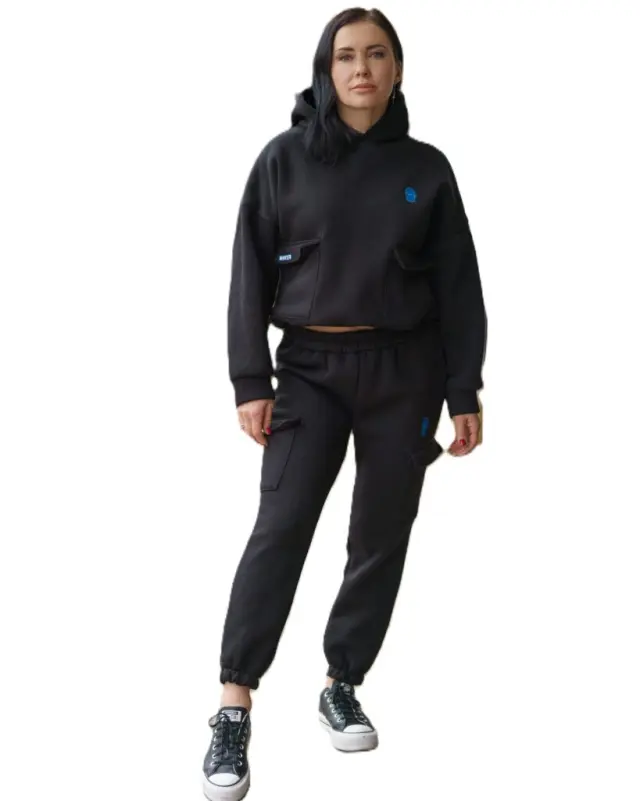 GHETTO Cotton Hoodie + Pants Set with Big Pockets | Streetwear Edition One Size