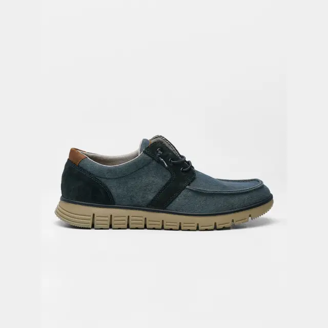Imac Δετά-Oxfords Ανδρικό δέρμα/δέρμα Nubuck Μπλέ IMA/751810 BLUE