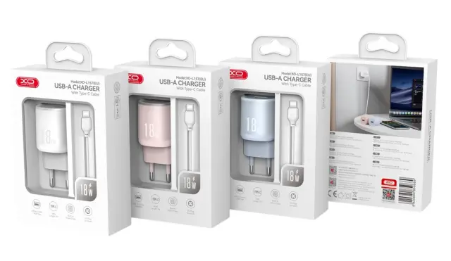 XO L157(EU) QC3.0 18W Φορτιστής με Καλώδιο Micro Ροζ 16.006.0348 2