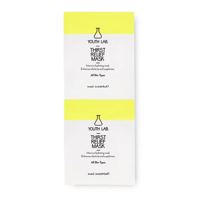 Youth Lab Thirst Relief Mask All Skin Types Μάσκα Εντατικής Ενυδάτωσης, με Δράση Έως και 6 Ώρες Μετά την Εφαρμογή 2 x 6ml