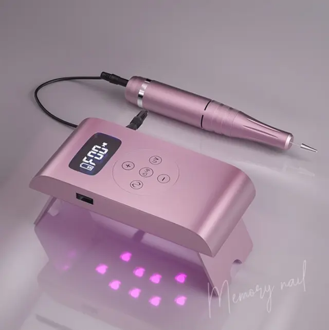 Επαγγελματικός τροχός 35000prm και φουρνάκι με 9 led uv - Nail Drill 601 ΡΟΖ