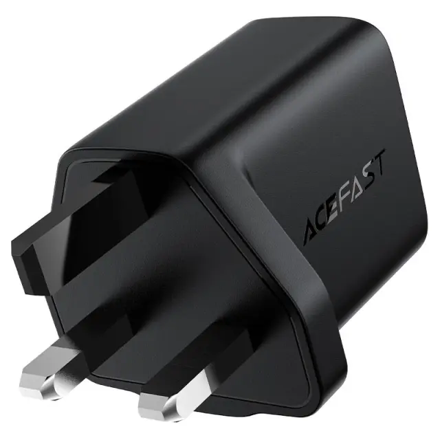 Φορτιστής Ταξιδίου Acefast A24 Fast Charging USB-C PD30W GaN Μαύρος με UK Plug 3