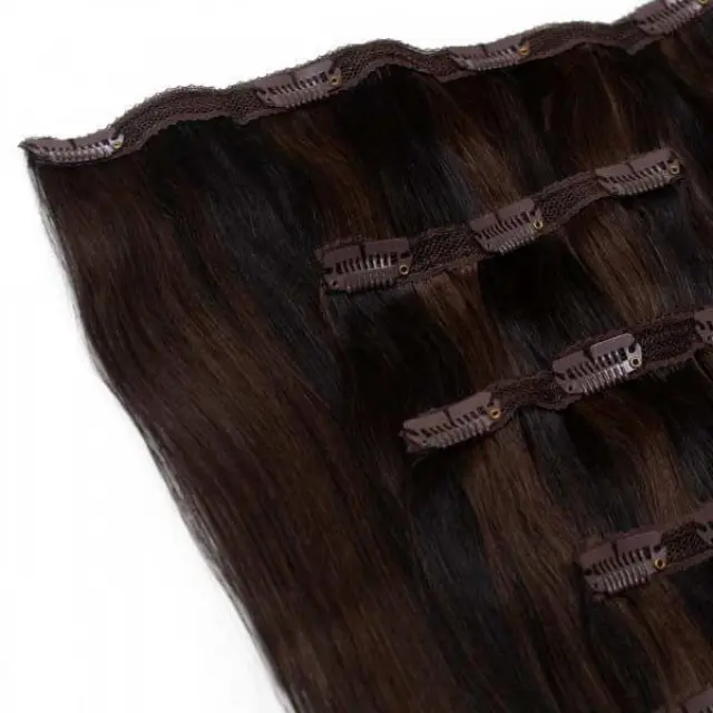 SEAMLESS1 HAIR EXTENSIONS ΤΡΕΣΑ ΜΕ ΚΛΙΠ 5 ΚΟΜΜΑΤΙΑ RITZY BLEND 55ΕΚ 2