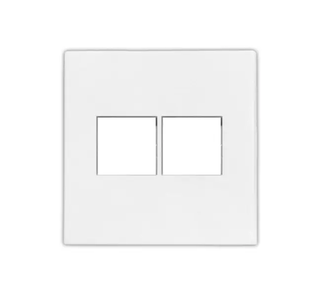 ΠΛΑΚΙΔΙΟ ΠΡΙΖΑΣ DATA ΔΙΠΛΗ RJ45+RJ45 Cat.6 ΛΕΥΚΗ