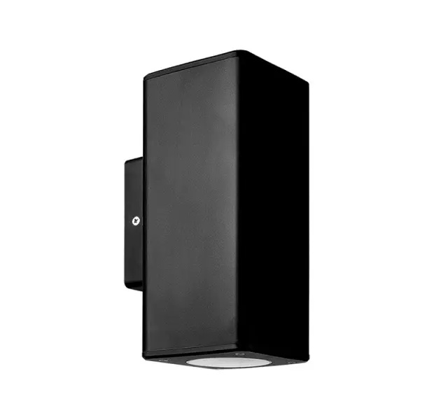 ΣΠΟΤ PC ΕΠΙΤΟΙΧΟ ΔΙΠΛΗΣ ΚΑΤΕΥΘ.ΤΕΤΡΑΓΩΝΟ D:76mm 2xGU10 IP54 ΜΑΥΡΟ
