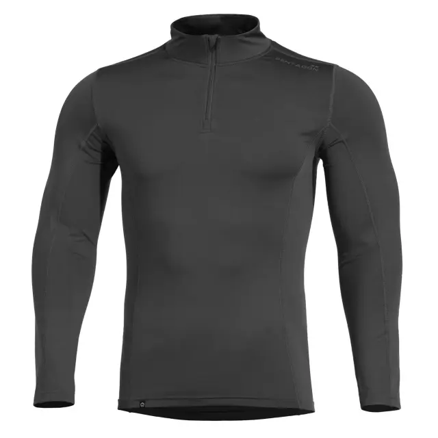 PINDOS 1/2 ZIP SHIRT K11013 01-Black